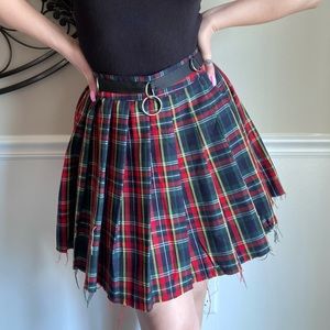 CURRENT MOOD plaid mini skirt